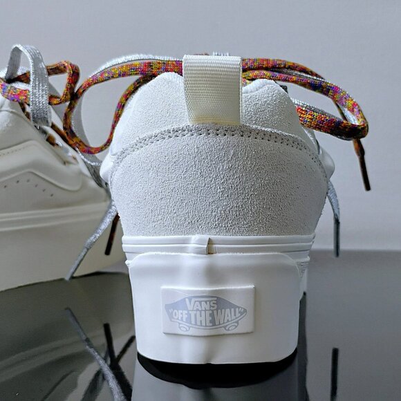 Vans Women Knu Stack/Platform Suede Sneaker in Amazing Laces Multi/Marshmallow - Picture 7 of 13